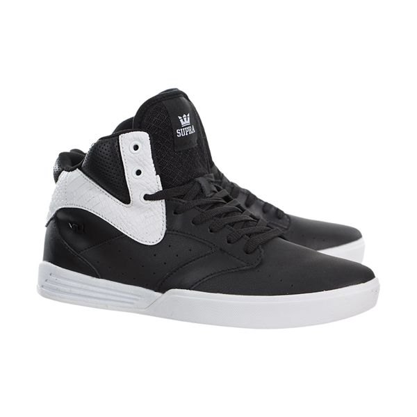 Supra Khan Skate Shoes Mens - Black White | UK 88J9F68